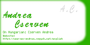 andrea cserven business card